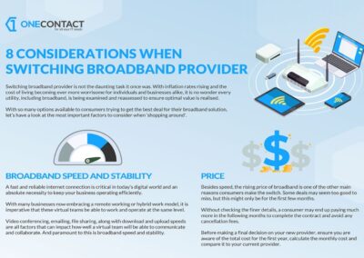 Infographic – 8 Considerations When Switching Broadband Provider