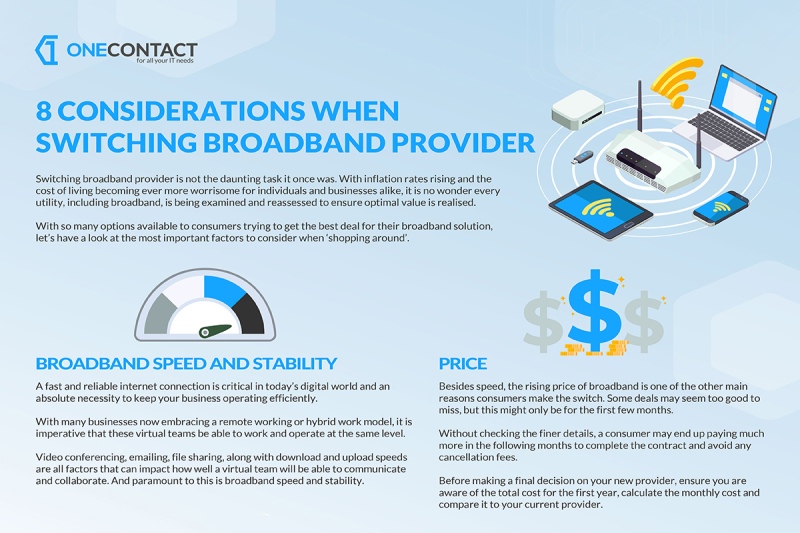 Infographic – 8 Considerations When Switching Broadband Provider